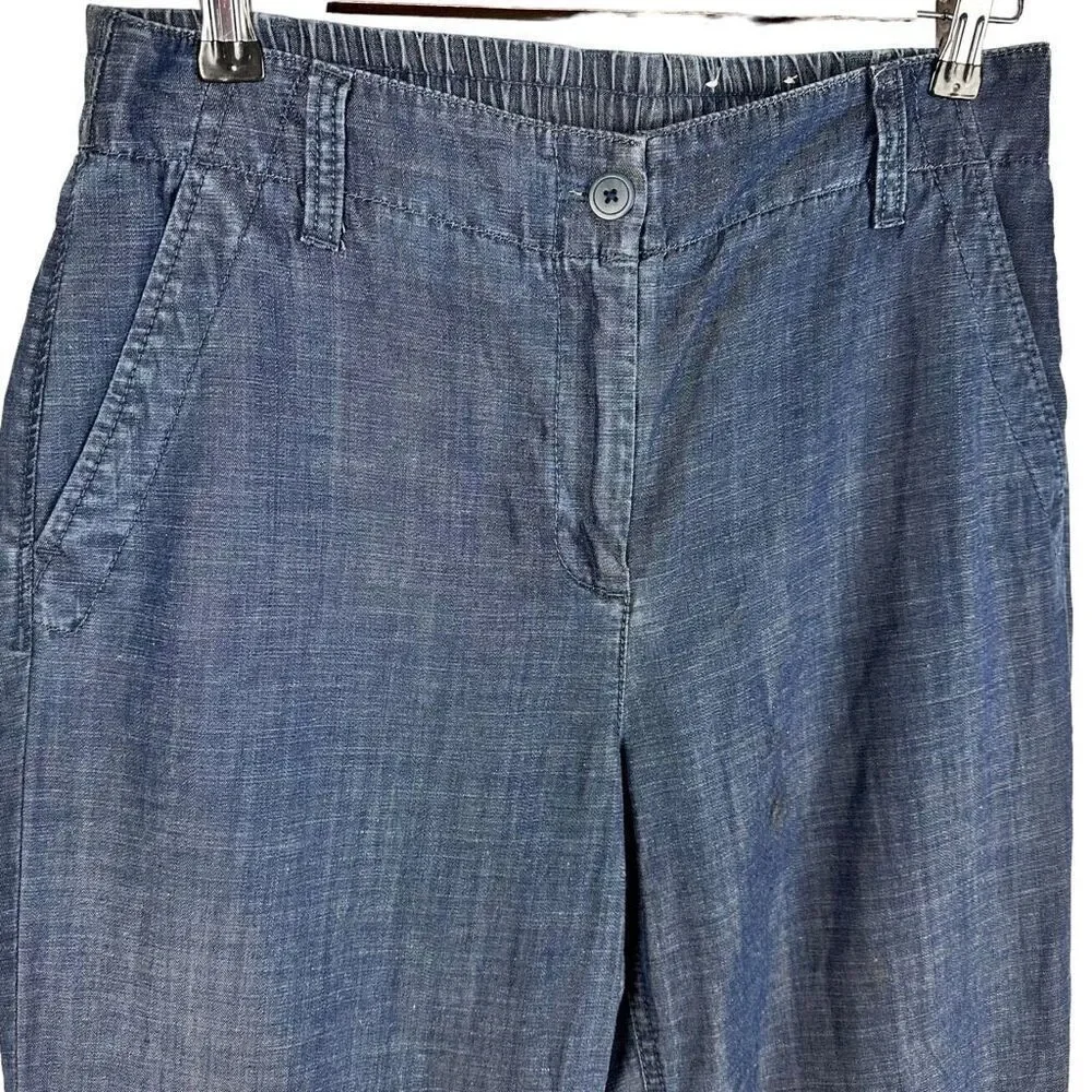 Talbots Relaxed Fit Chambray Joggers Size Small